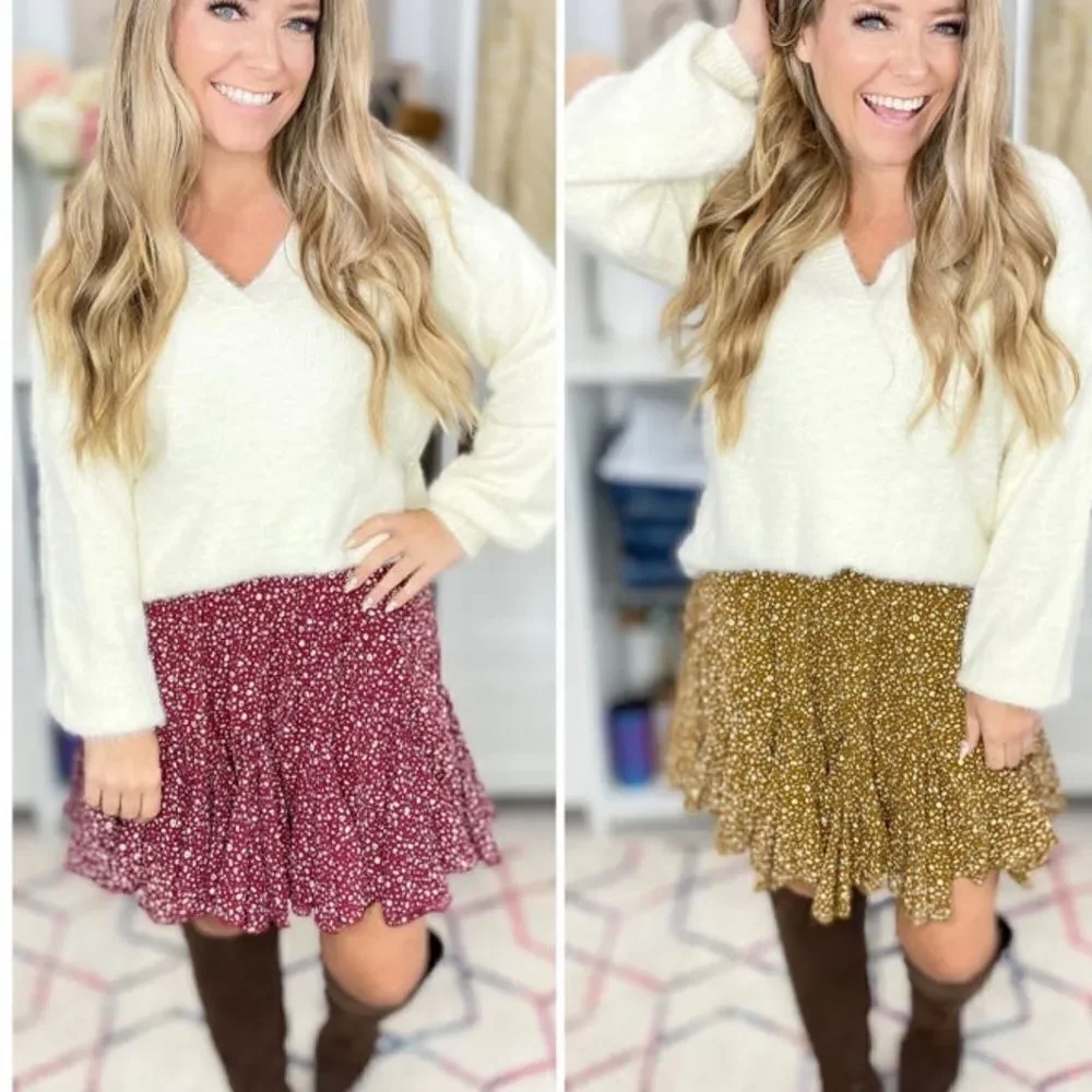 Burgundy Fall ready Skirt